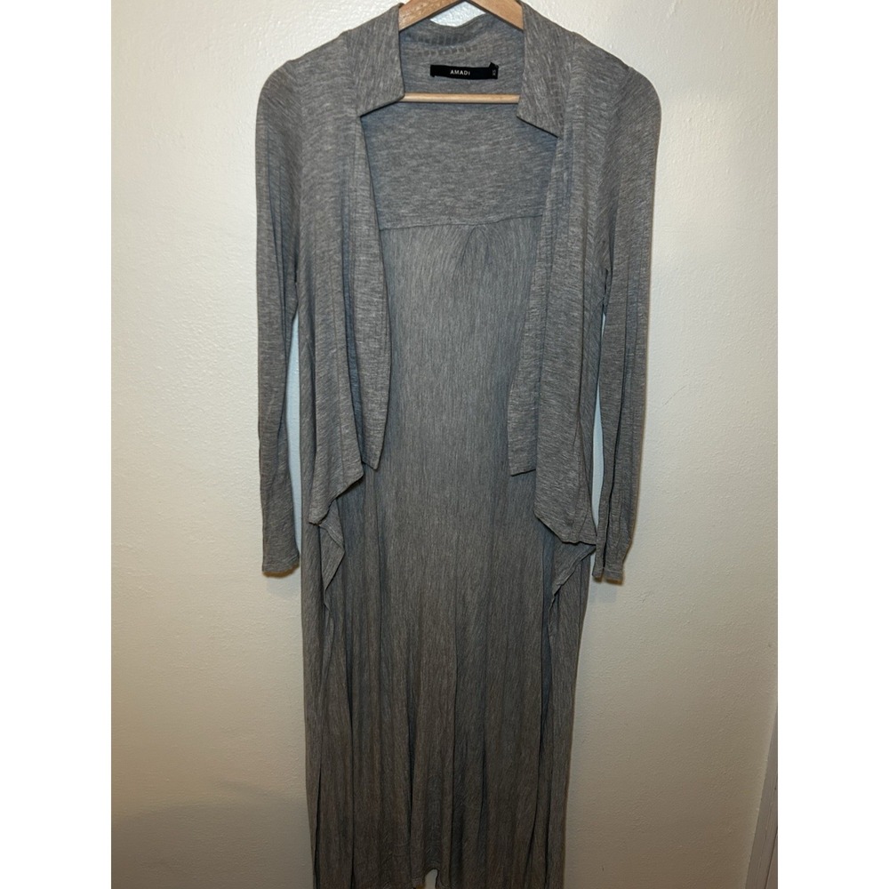 Anthropologie Amadi Cardigan Women's‎ XS Gray Long Sleeve Hi Low Hem